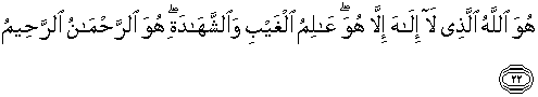 Quran english Al Hashr 22