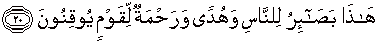 Quran english Al Jathiya 20