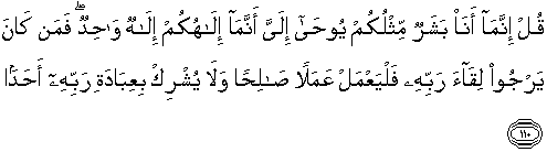 Quran english al kahf 110