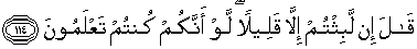 Quran english al mu’minun 114