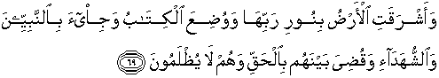 Quran english Az Zumar 69