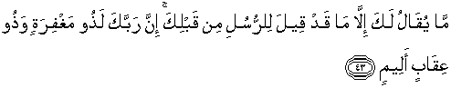Quran english Fussilat 43