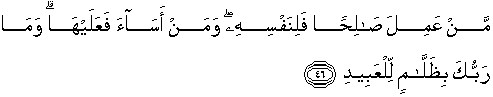 Quran english Fussilat 46