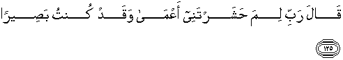 Quran english taha 125