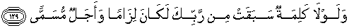 Quran english taha 129